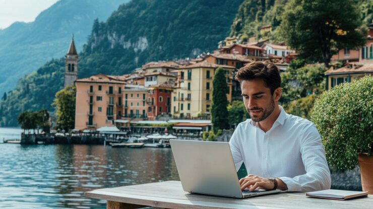 Professionnel travaillant depuis chez lui